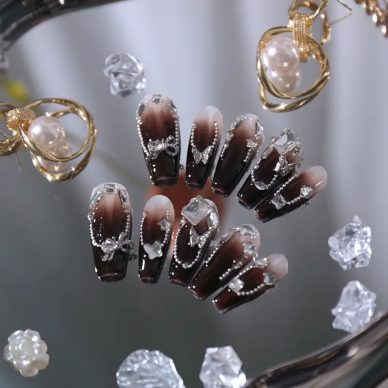 Twilight Whisper – Long Coffin Manicure